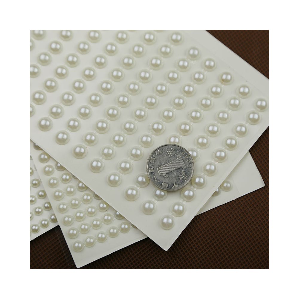 White pearl decoration stickers