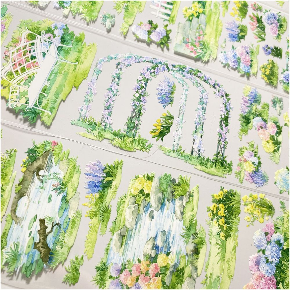 Flower field grassland scene PET Tape 2 Types