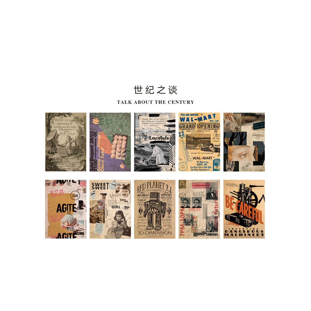 Kraft Retro Style Background Paper 4 Styles 10 Sheets image 6