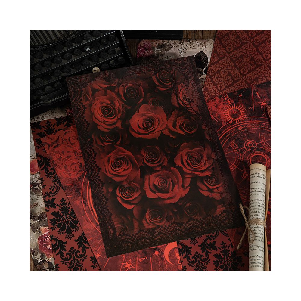 Twilight Legend Large Size Retro Material Paper 4 Types 10 Sheets image 1