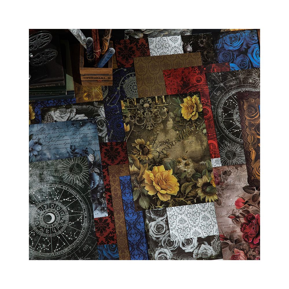 Twilight Legend Large Size Retro Material Paper 4 Types 10 Sheets image 3