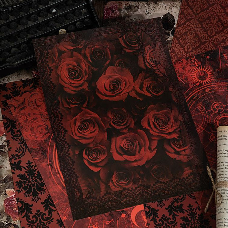 Twilight Legend Large Size Retro Material Paper 4 Types 10 Sheets image 0
