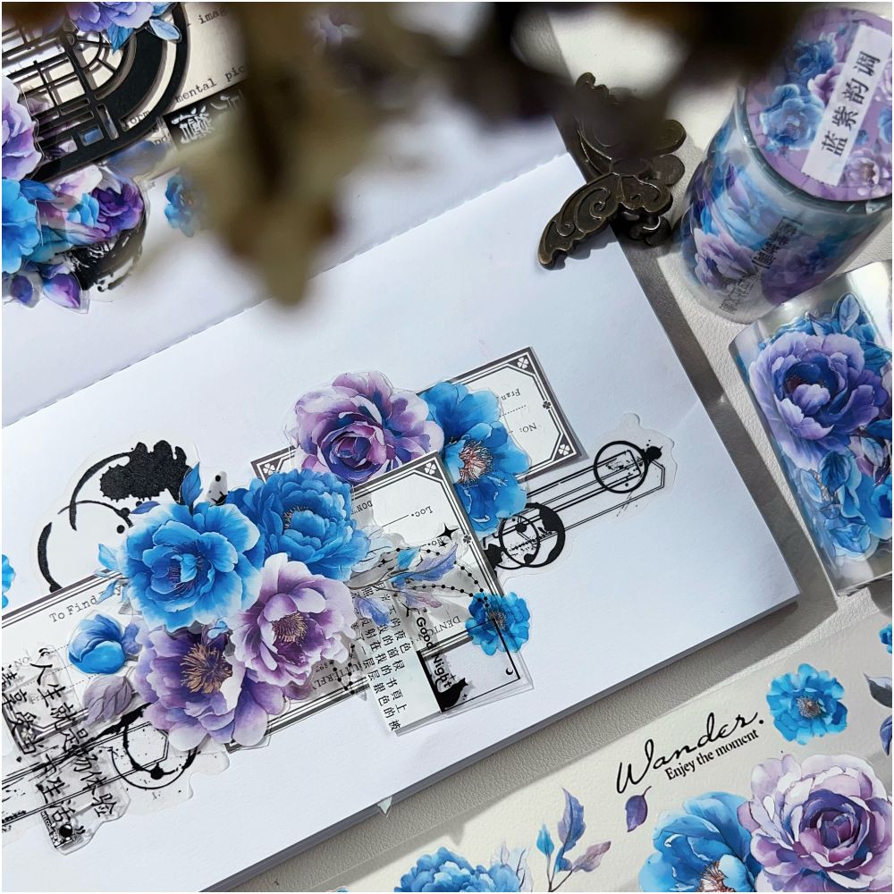 Purple Flower Series PET Tape 6cm 3m image 3