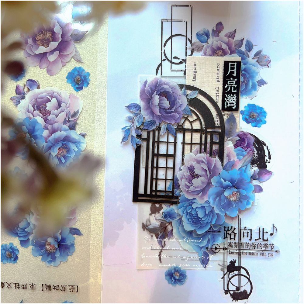 Purple Flower Series PET Tape 6cm 3m image 4