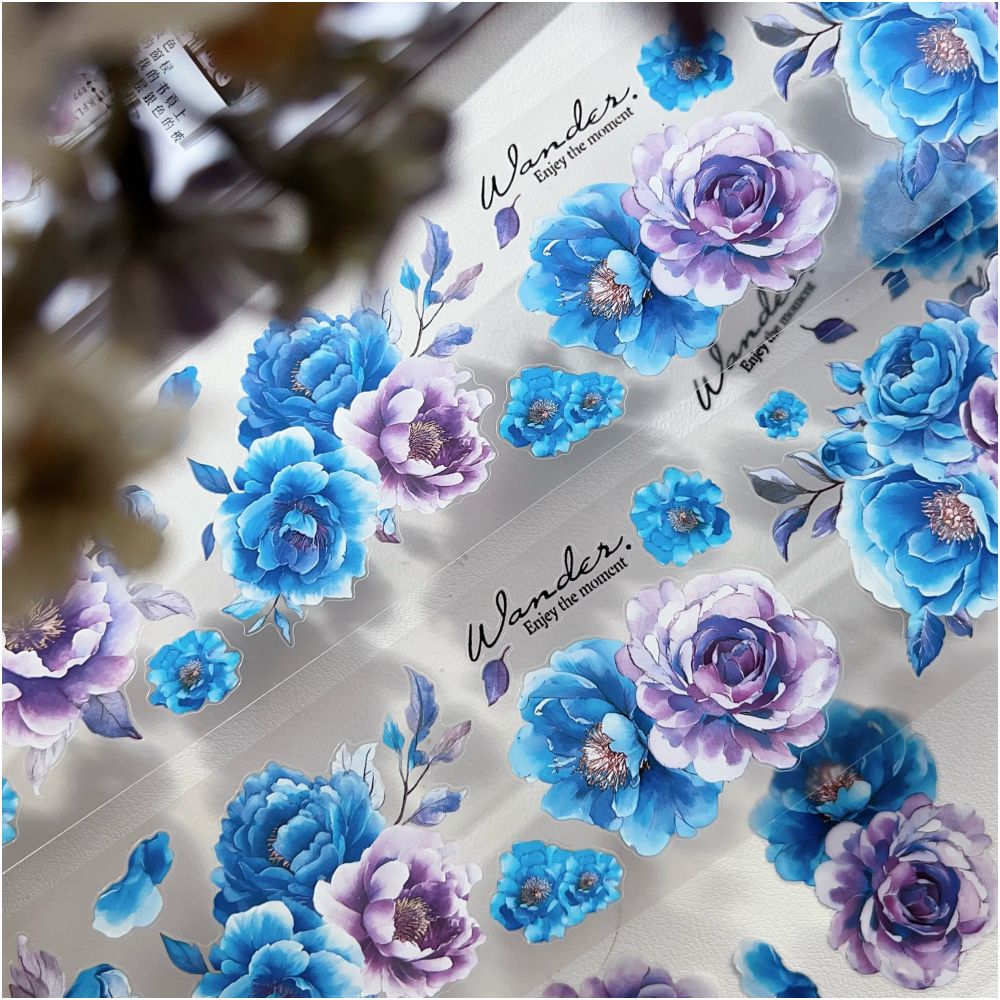 Purple Flower Series PET Tape 6cm 3m image 0