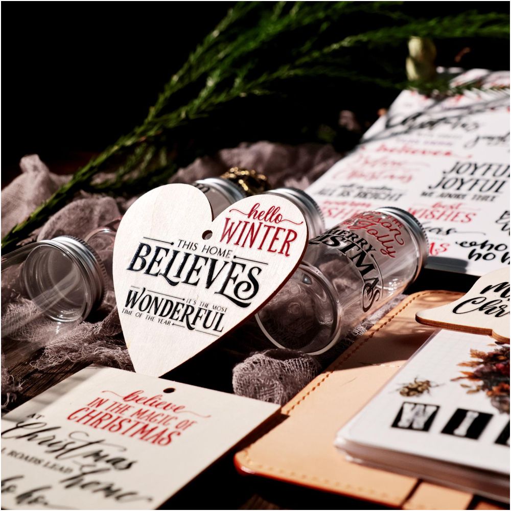 Handwritten Christmas theme Transfer Paper Stickers 2 Pcs image 2