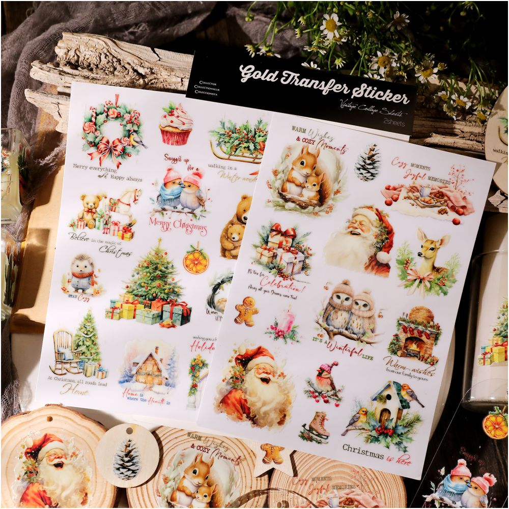 Christmas Series Transfer Paper Stickers 2 Pcs image 2