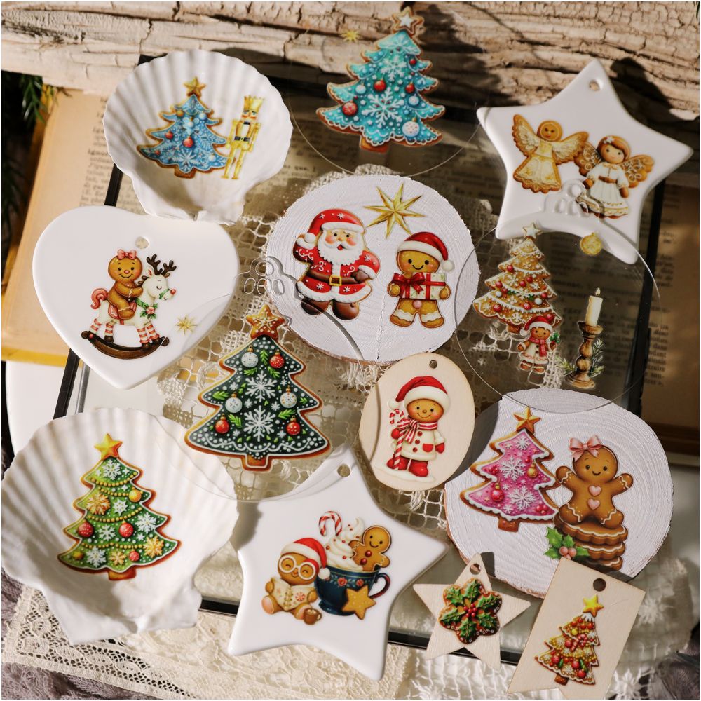 Christmas cute sweet candy transfer paper stickers 2 Pcs image 4