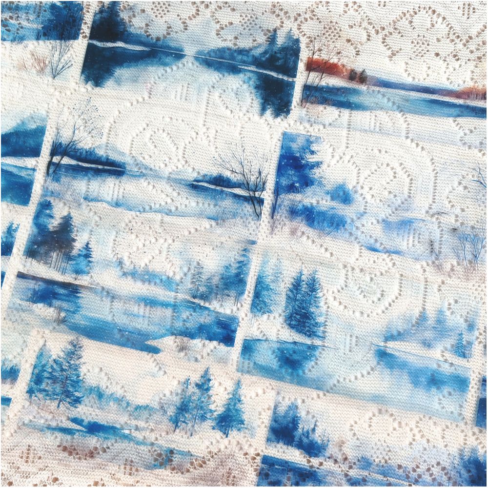 Winter scenery landscape PET tape 6 styles 9cm 1m image 3