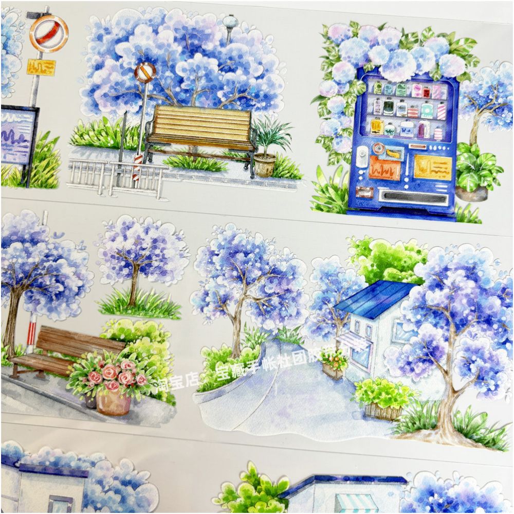 Blues Street antique style PET Tape 7cm 1m image 2