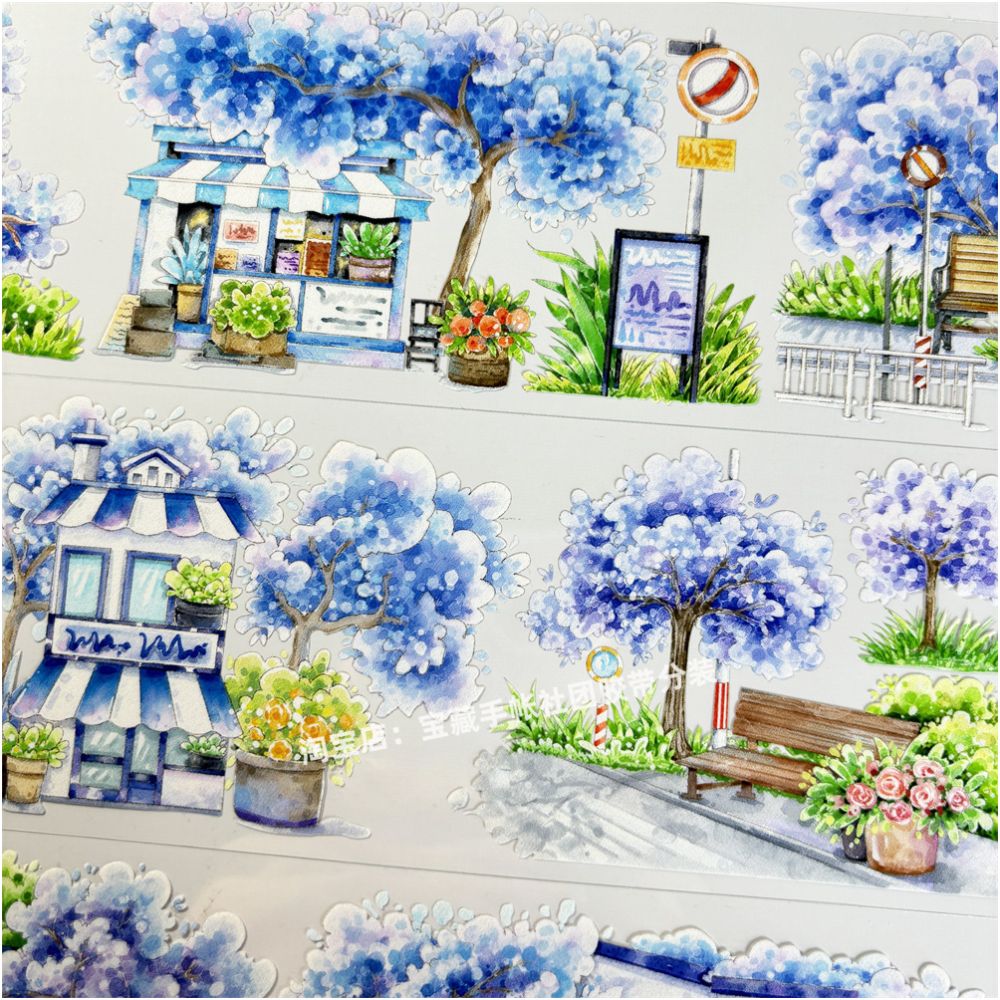 Blues Street antique style PET Tape 7cm 1m image 4