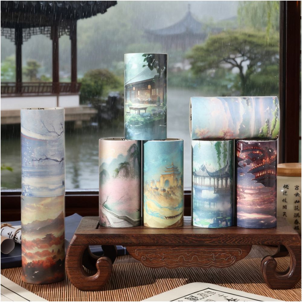 Mountain and River Series Washi Tape Set 8cm 2 2m image 1