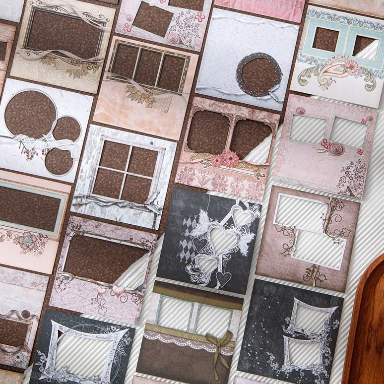 Memory Moment Series Retro Hard Card Stickers 6 Types 10 Sheets image 1