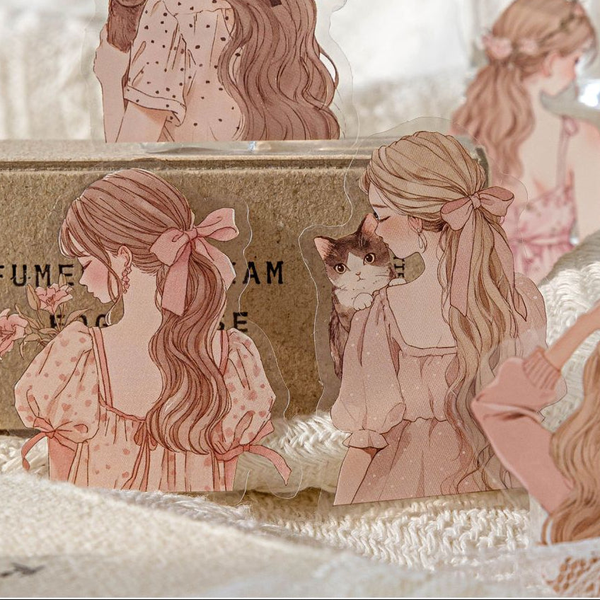 Turning Moment Series Retro Character PET Stickers 30 Pcs 4 Styles image 1