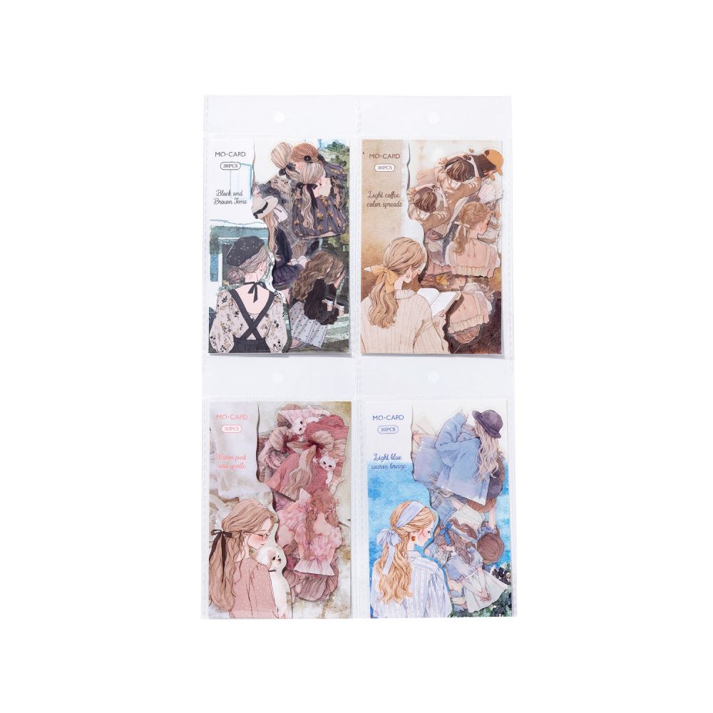 Turning Moment Series Retro Character PET Stickers 30 Pcs 4 Styles image 4