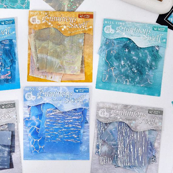 Waves Series Luminous PET stickers 6 Styles 20 Pcs image 0