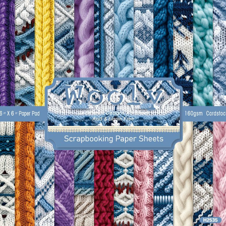 Wool series material paper 24 Pcs image 0