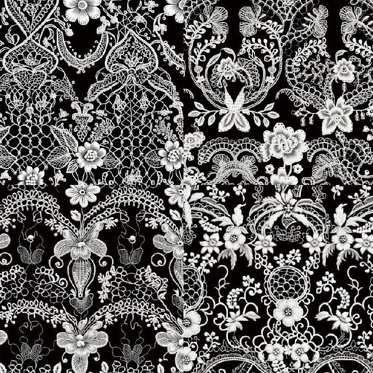 Black and white vintage material paper 24 Pcs image 1