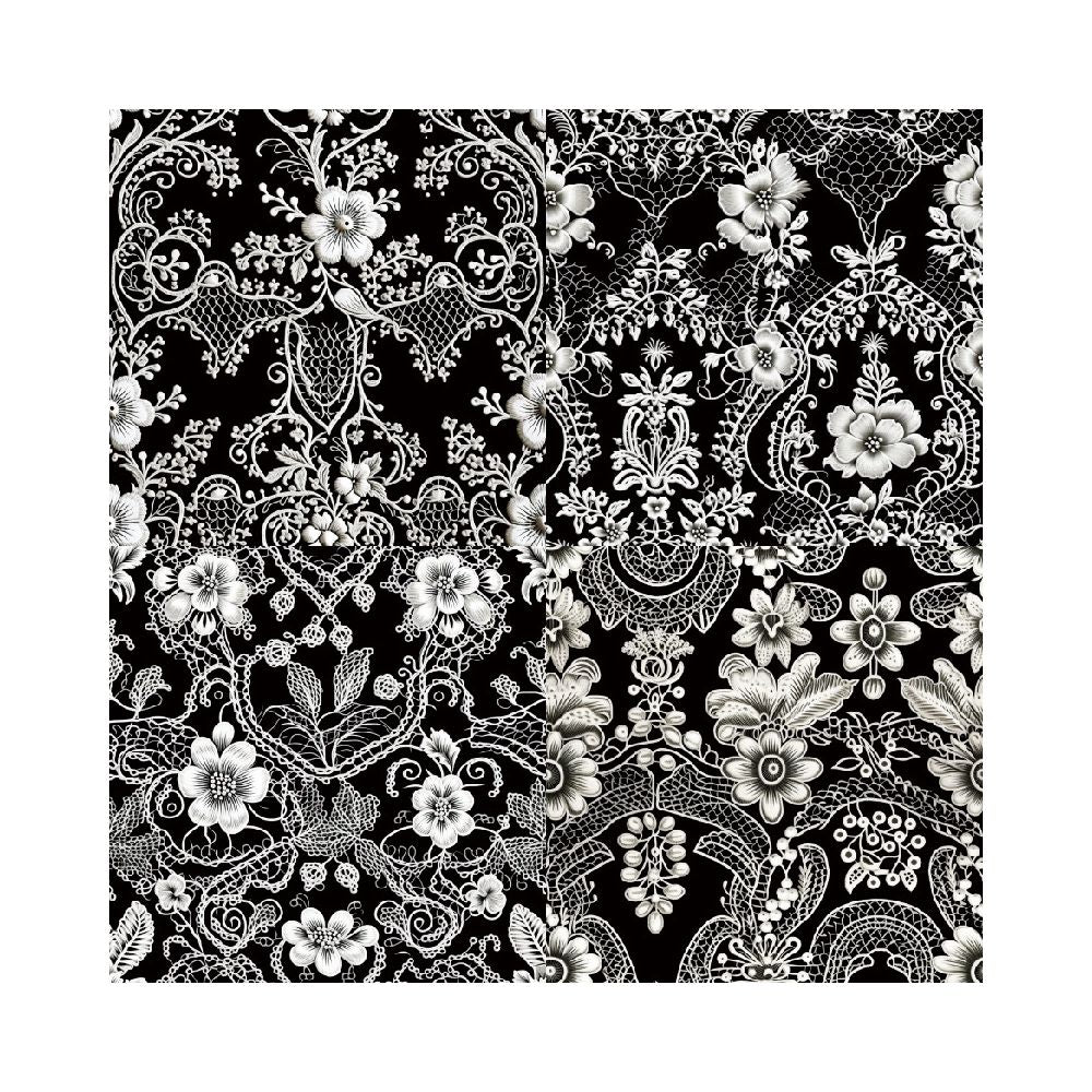 Black and white vintage material paper 24 Pcs image 2