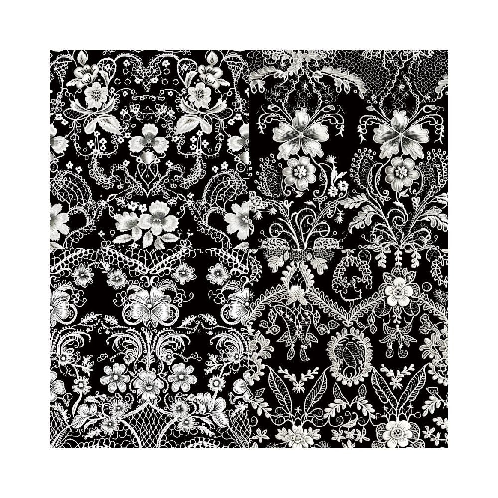 Black and white vintage material paper 24 Pcs image 3