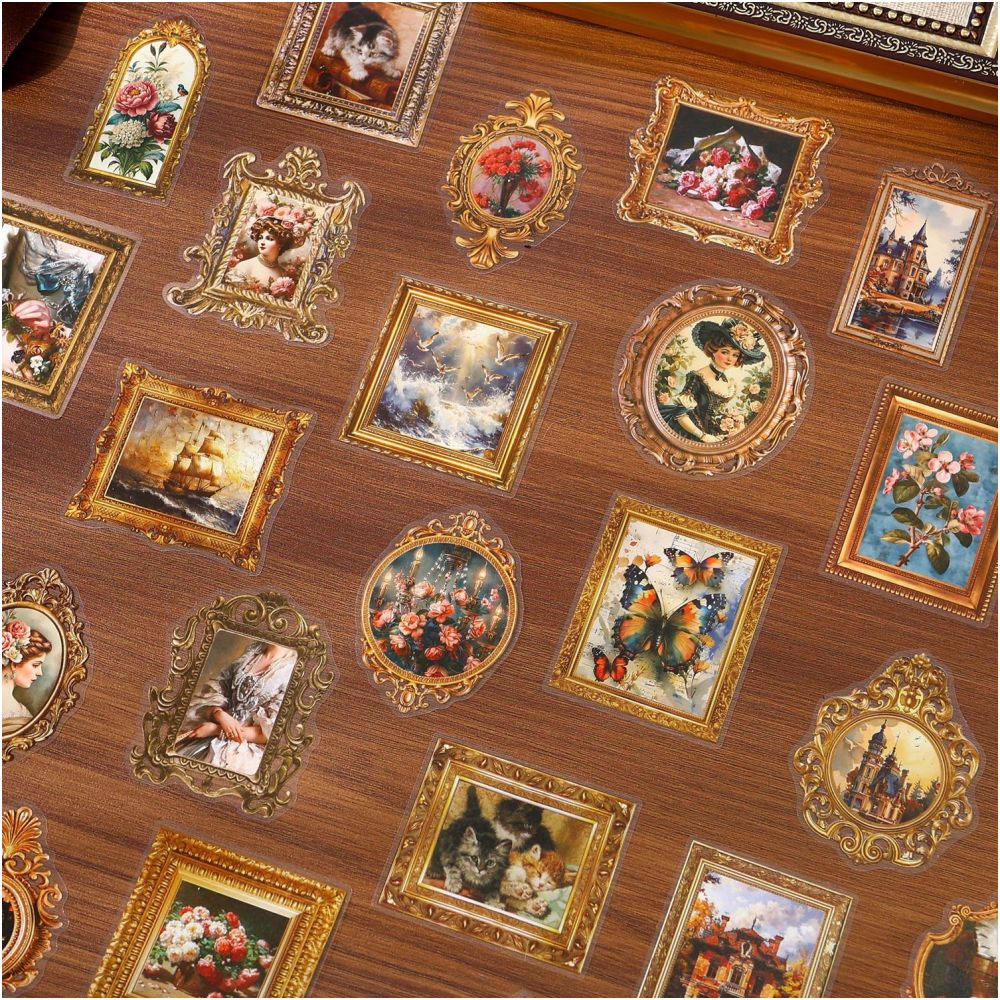 Baroque Memories Series PET Stickers 4 Designs 20 Pcs image 3