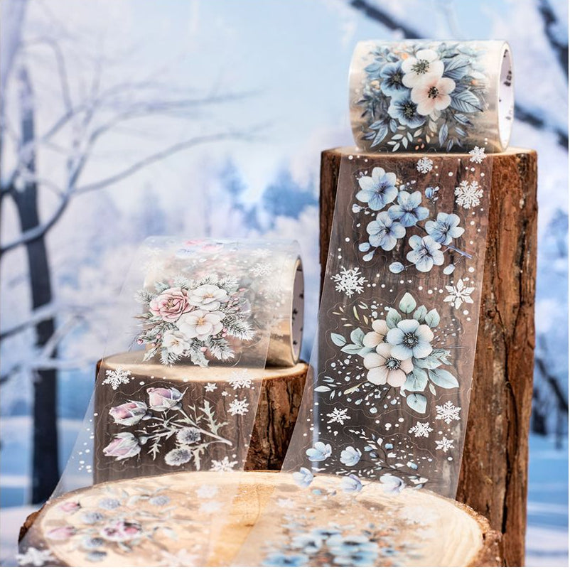 Winter Flower Sea Series PET Tape 6 Styles 5cm 2m image 0