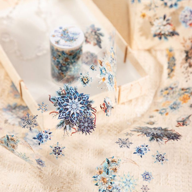 Snowflake themed winter series PET tape 6 Styles 6 cm 2 m image 0