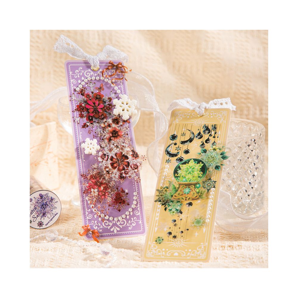 Snowflake themed winter series PET tape 6 Styles 6 cm 2 m image 2