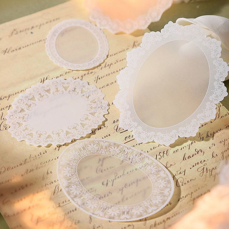 Lace Series Under the Clouds Paper Stickers 20 Pcs 4 Styles image 0