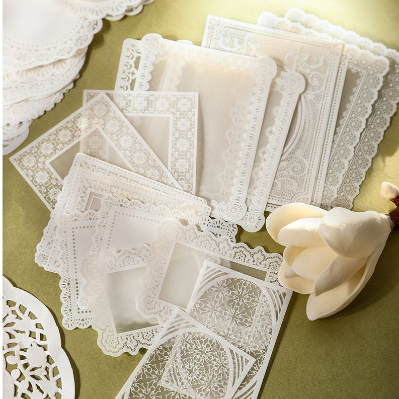 Lace Series Under the Clouds Paper Stickers 20 Pcs 4 Styles image 1