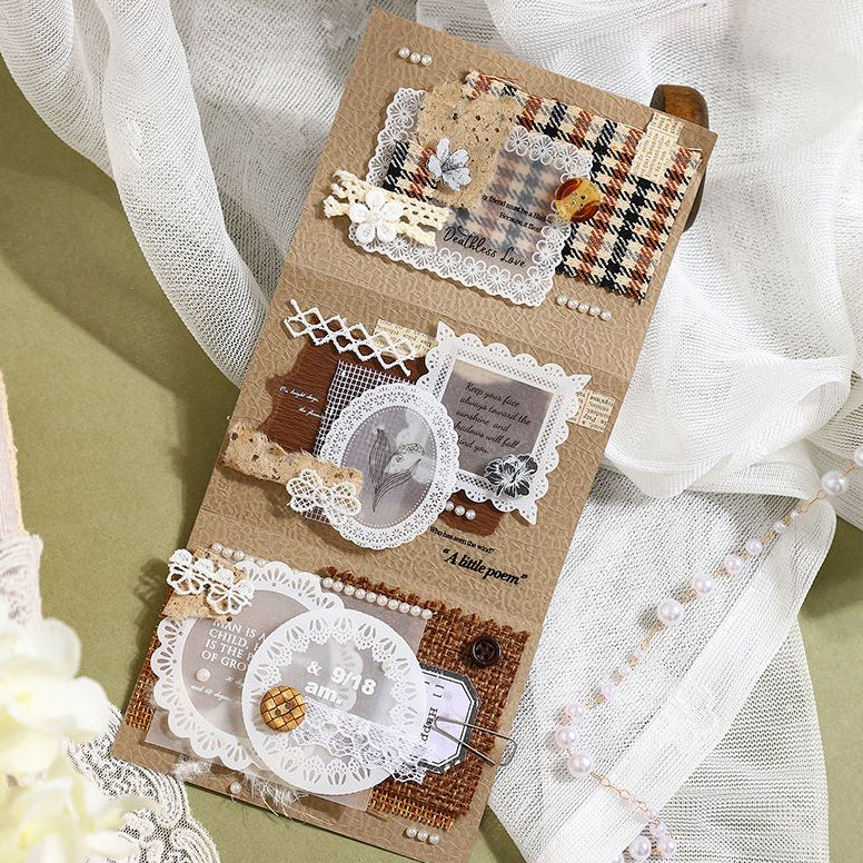 Lace Series Under the Clouds Paper Stickers 20 Pcs 4 Styles image 3