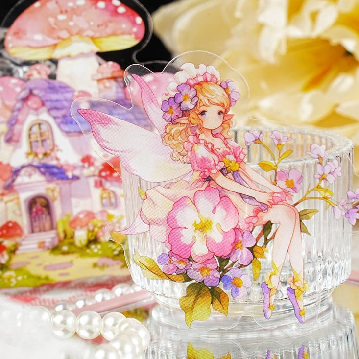 Flower Fairy Song series character PET Stickers 6 designs 15 Pcs image 1