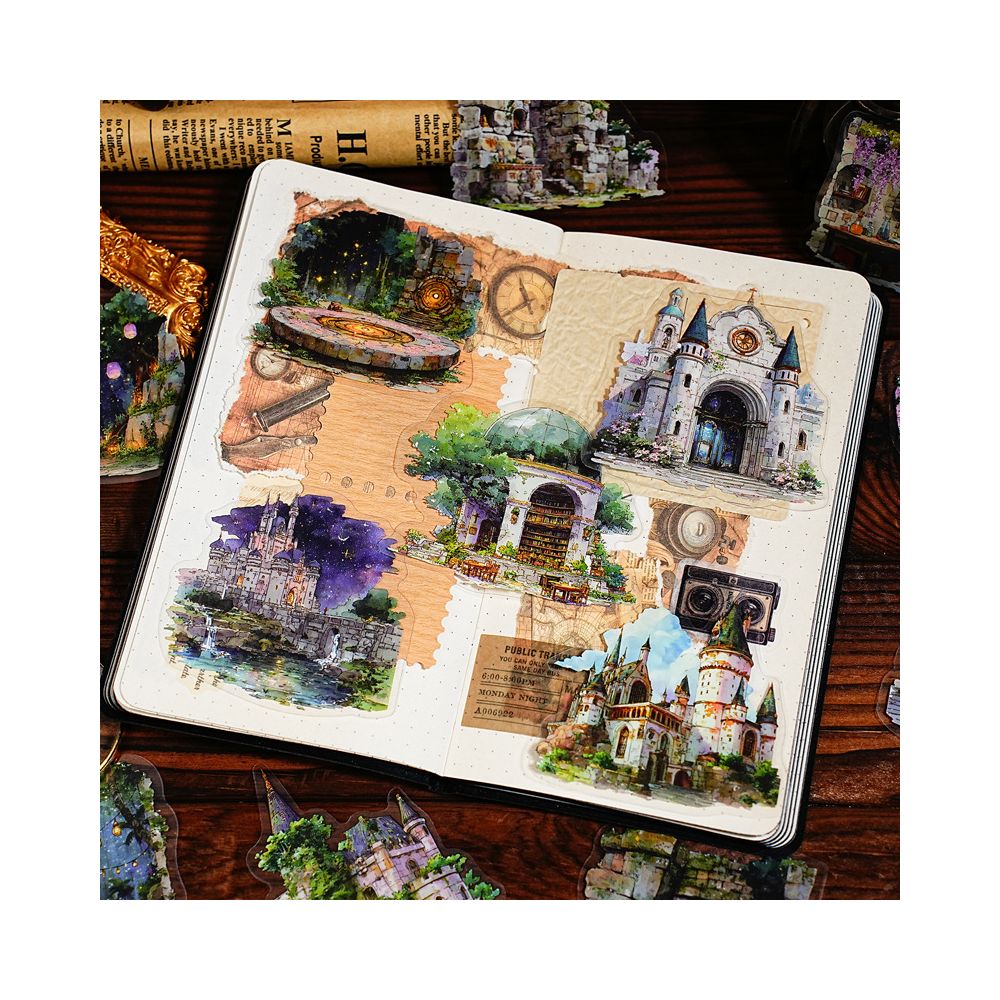 Magic Treasure Series Witch Theme PET stickers 15 Pcs 6 Styles image 1