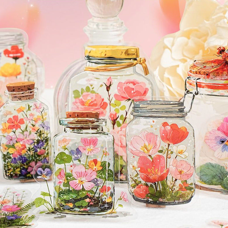 World in a Bottle Series PET Stickers 15 Pcs 6 Styles image 1