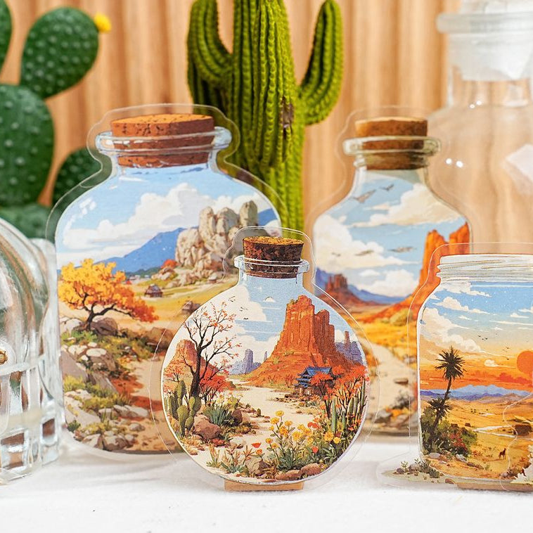 World in a Bottle Series PET Stickers 15 Pcs 6 Styles image 2