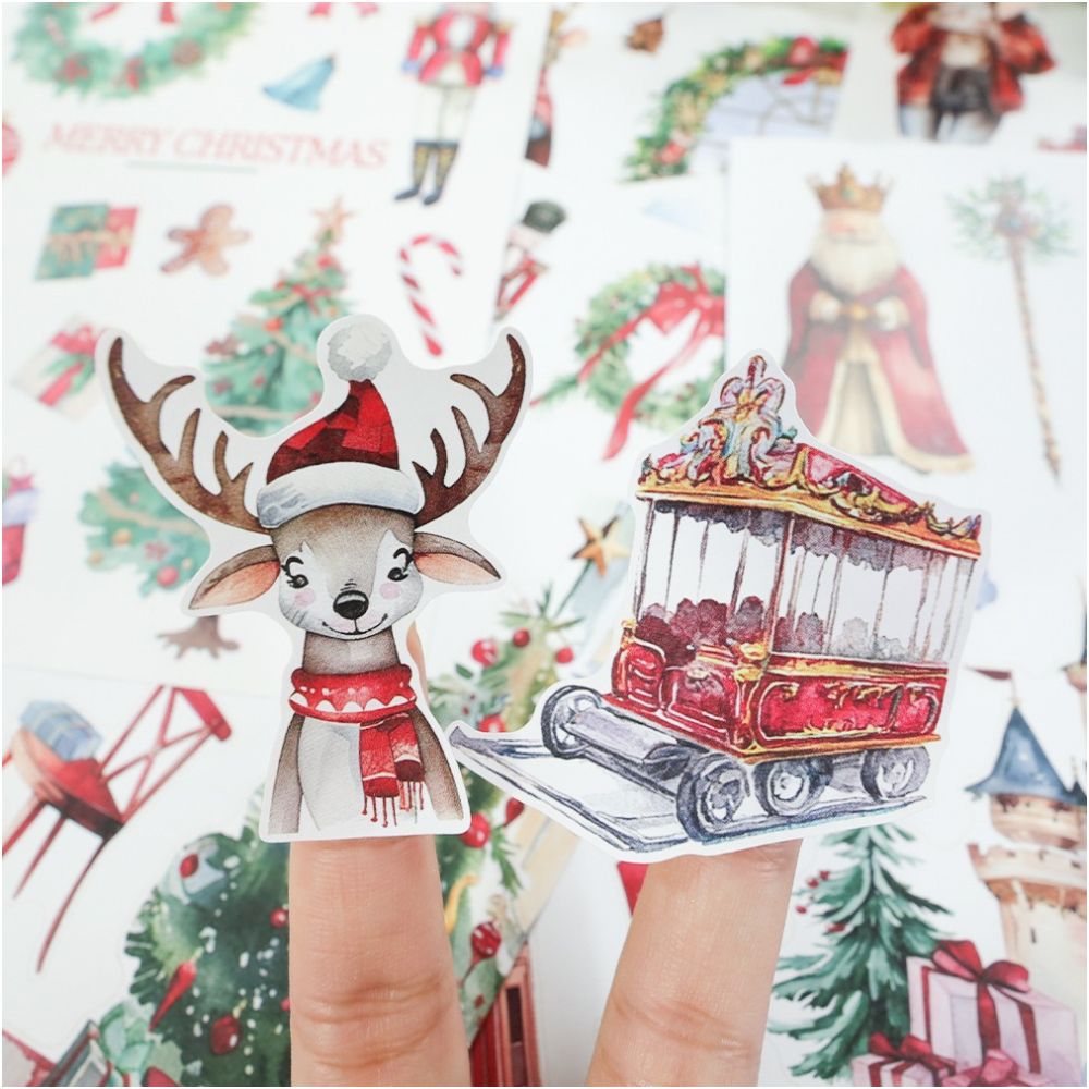 European retro style journal characters sticker book 7 Styles image 2