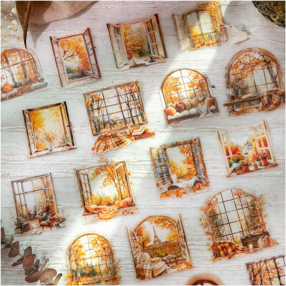 Autumn Series Retro PET Stickers 30 Pcs 6 Styles image 3