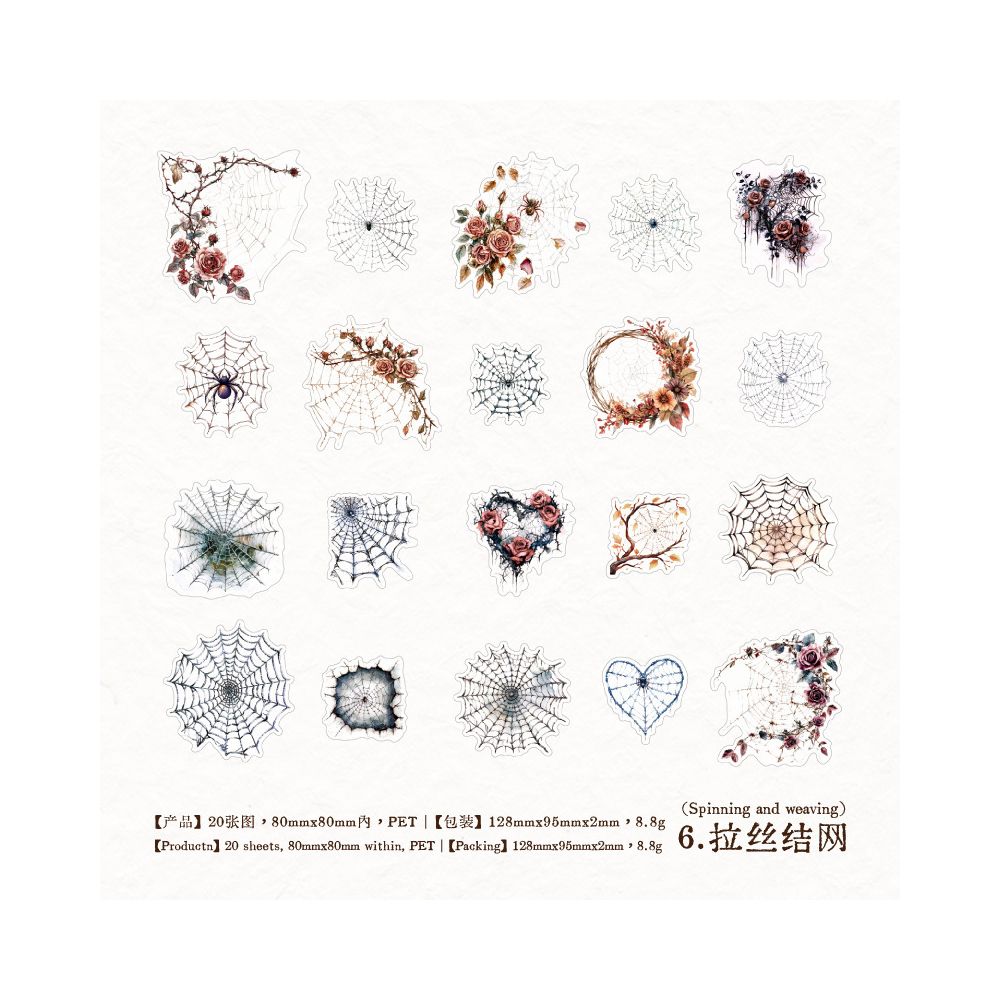 Forgotten Castle Serie PET Stickers 20 sheets 6 designs