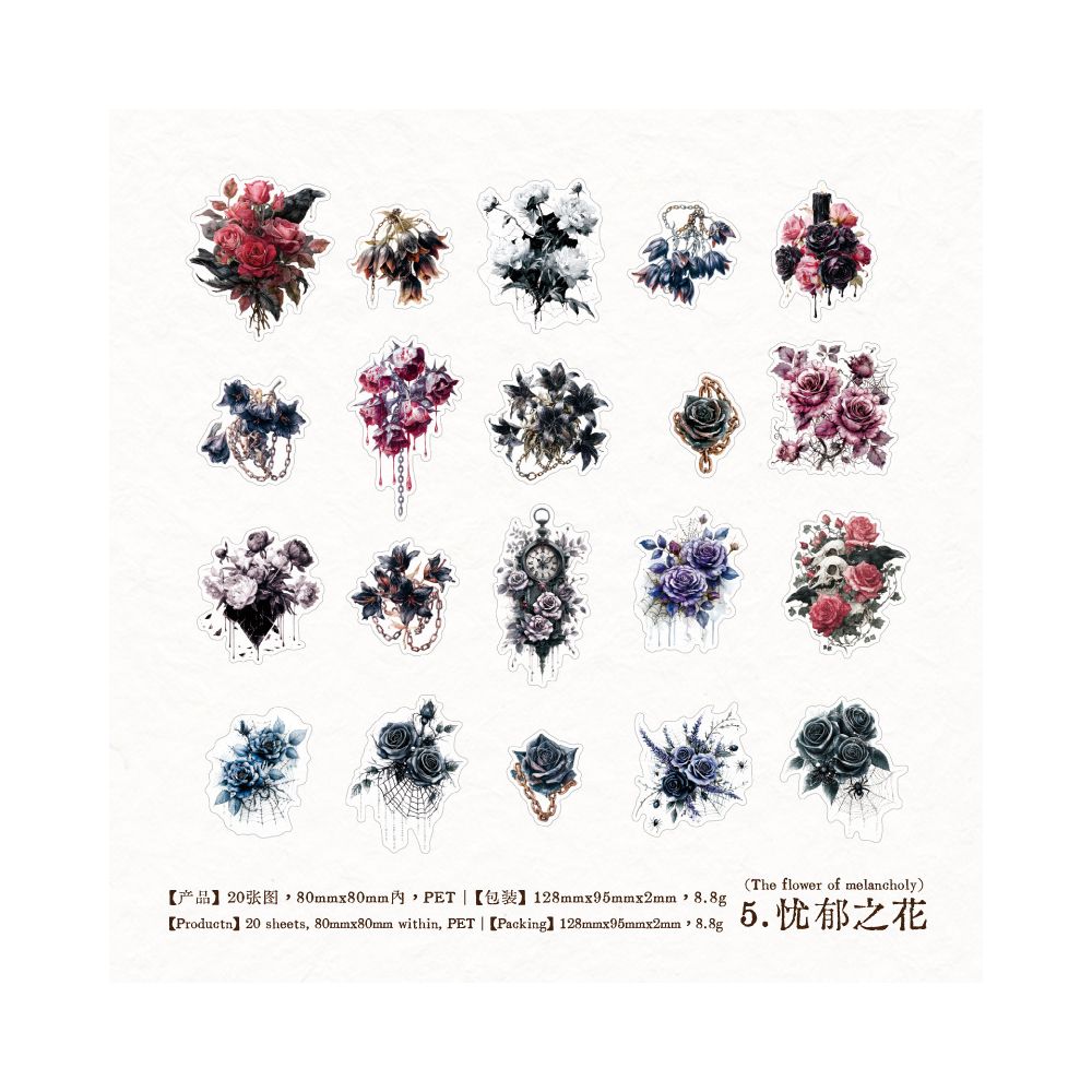 Forgotten Castle Serie PET Stickers 20 sheets 6 designs image 8