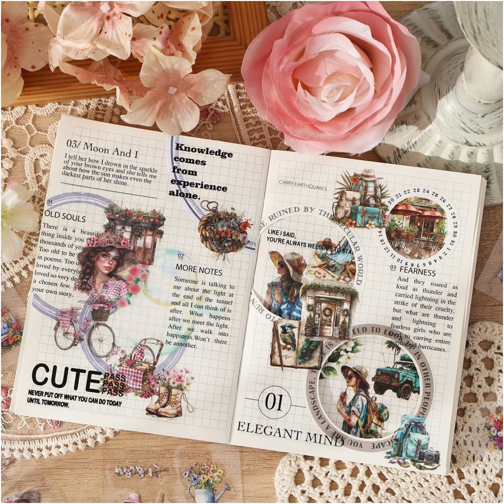 Seasonal Memories Series PET Sticker Set 4 Types 100 Sheets image 1