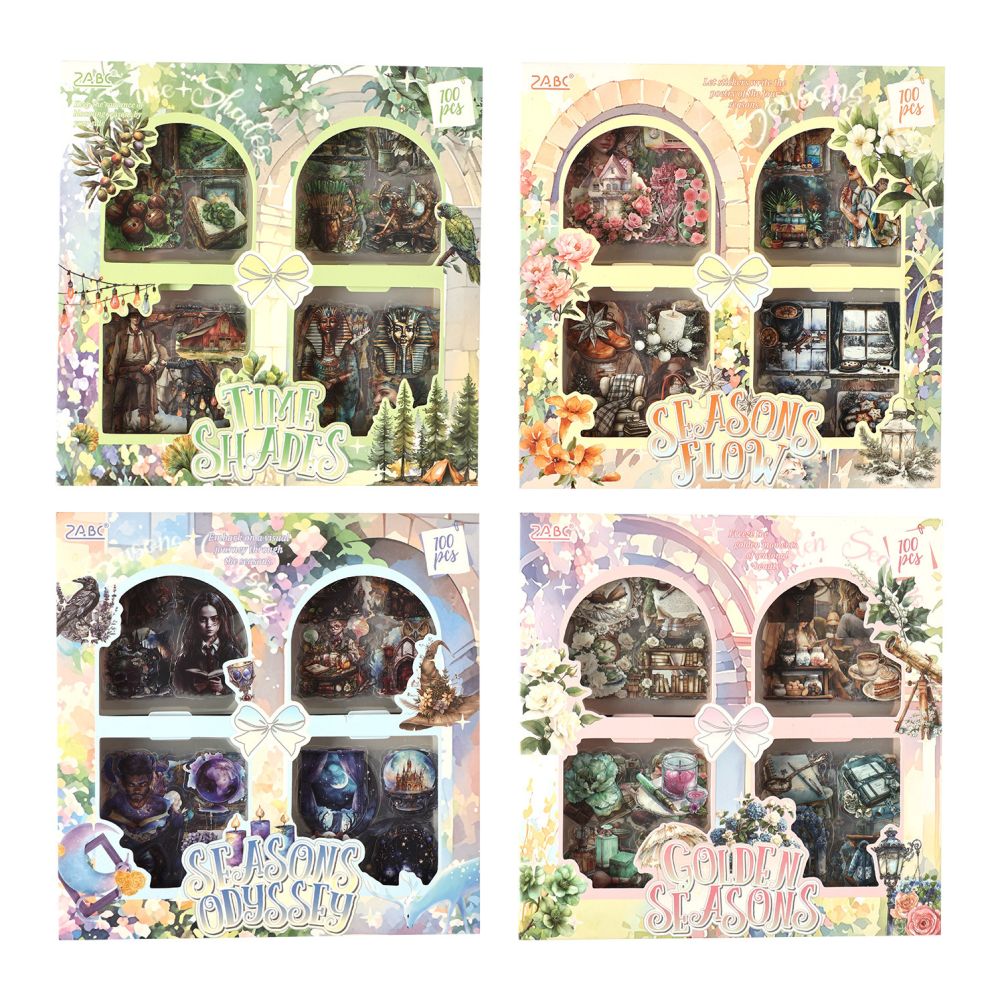 Seasonal Memories Series PET Sticker Set 4 Types 100 Sheets image 4