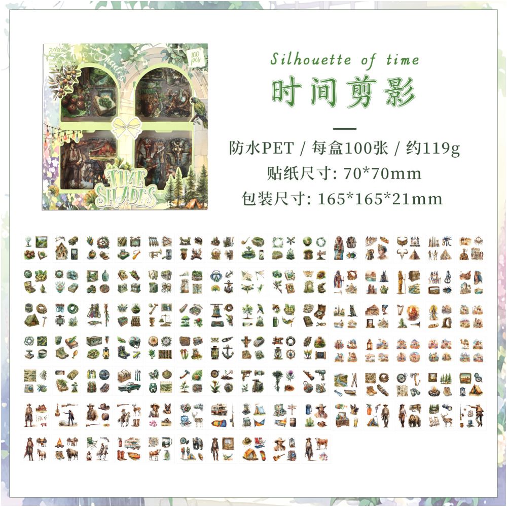 Seasonal Memories Series PET Sticker Set 4 Types 100 Sheets