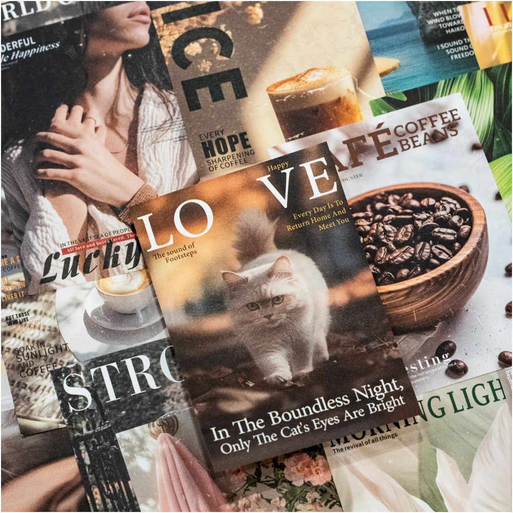 Magazine Collection Series Retro Material Paper 30 Sheets 6 Styles image 2