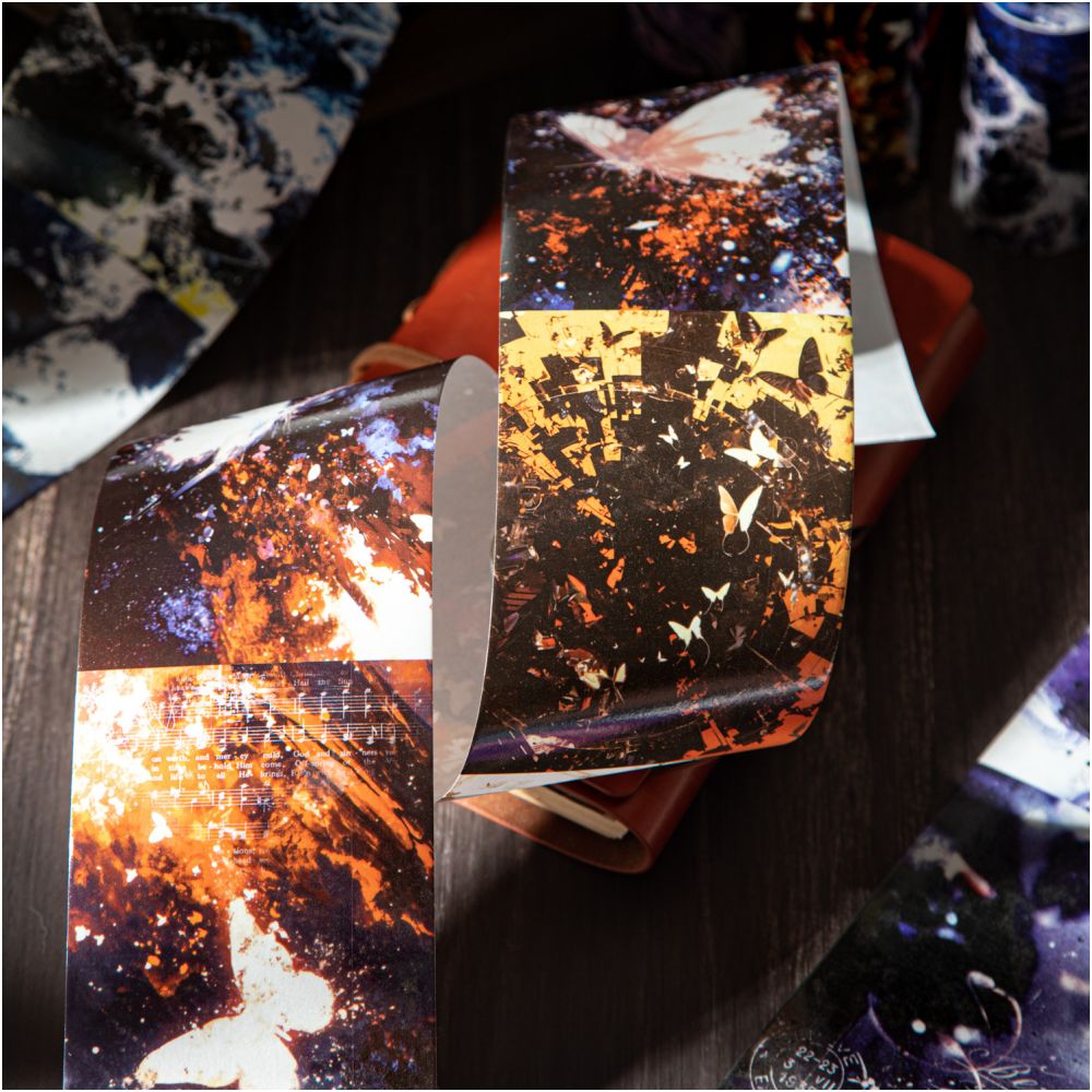 Dark Style Large Size Background Washi Tape 8cm 2m image 1