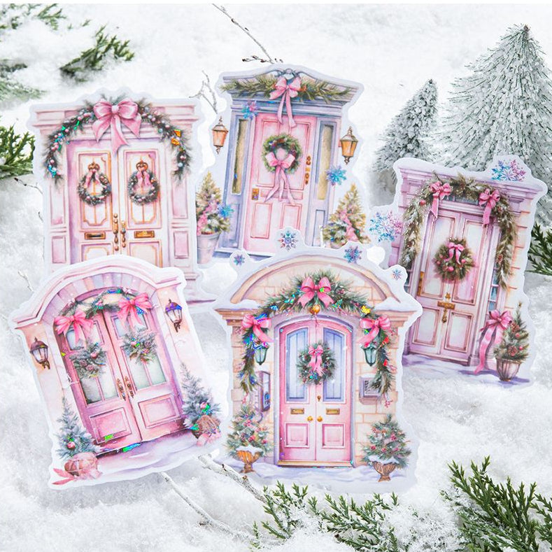 Snowfall Outside the Door Series Washi Stickers 5 Pcs 6 Styles image 0