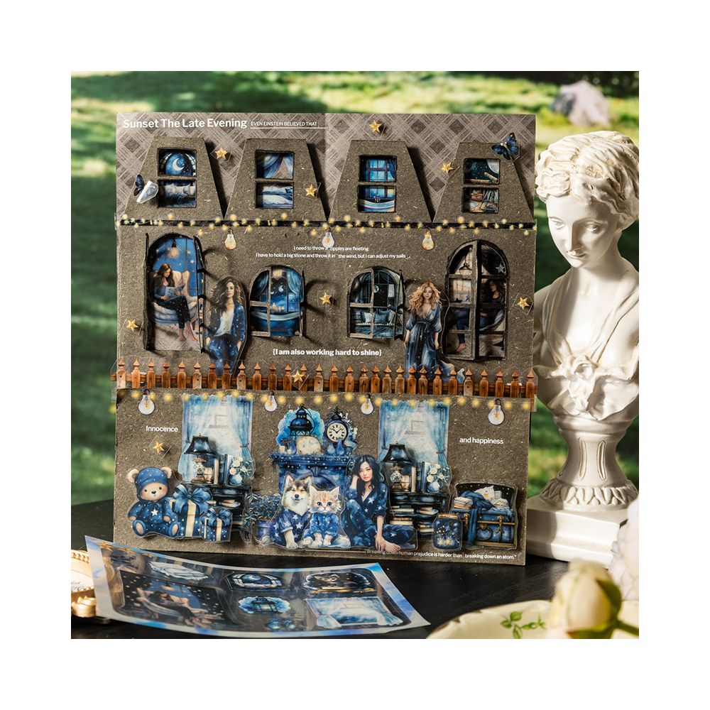 Journey Series Manor themed PET Sticker Book 18 Sheets 6 Styles image 3