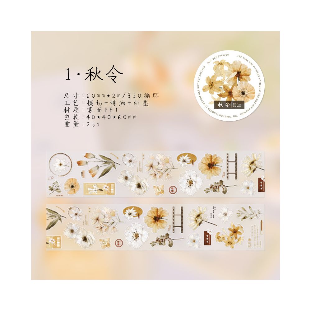 Flowering Season Series Vintage PET Tape