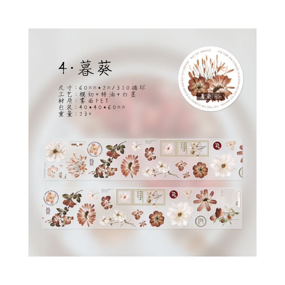 Flowering Season Series Vintage PET Tape