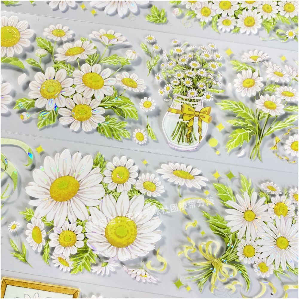 Daisy story casual antique style PET tape 6cm x 1m image 2