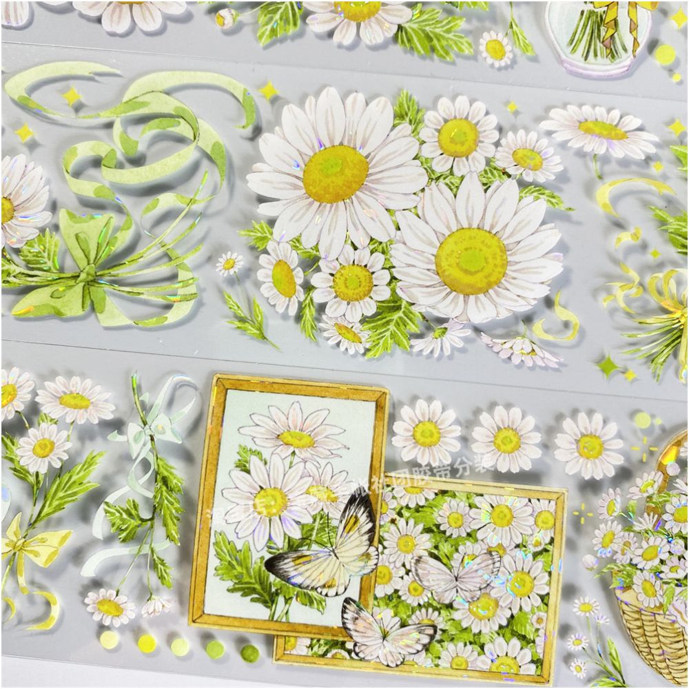 Daisy story casual antique style PET tape 6cm x 1m image 3